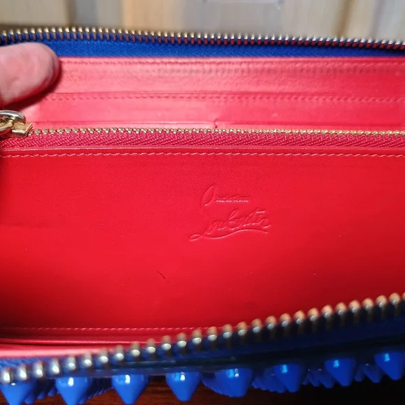 Christian Louboutin Panettone blue spiked long wallet - Picture 10 of 12